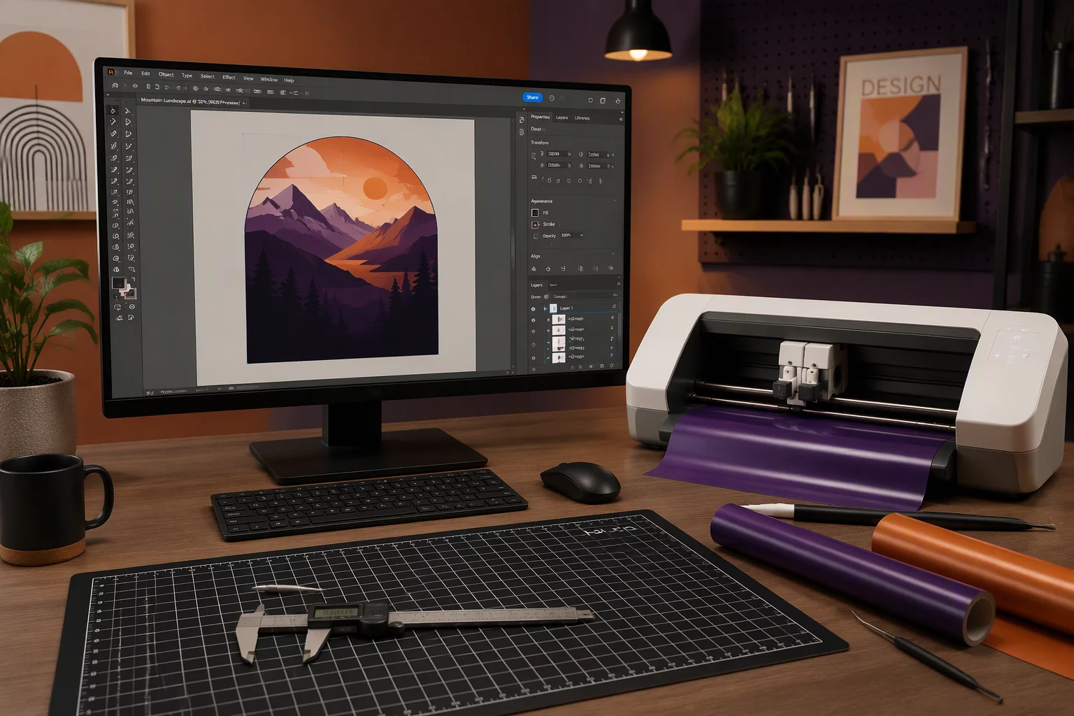 Vector scaling workspace background